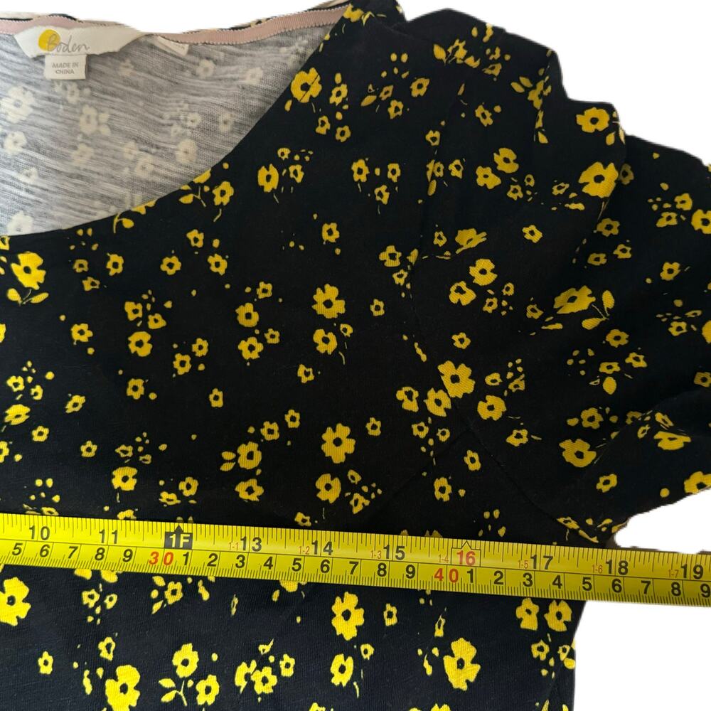 Boden Penny Floral Print Jersey Dress Pockets Quarter Sleeve Fairy Grunge Sz 10 - Picture 5 of 8